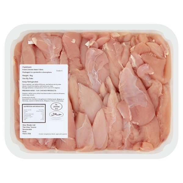 Fresh Chicken Inner Fillets 5kg | Case of 2