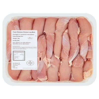 Fresh Skinless Chicken Leg Meat 5kg | Case of 2