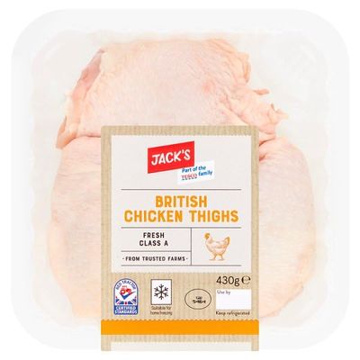 Jack's British Chicken Thighs 430g | Case of 4