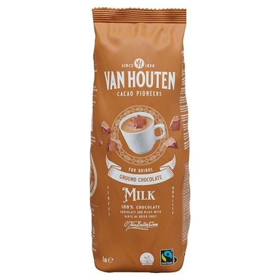 Van Houten Milk Ground Chocolate 1kg | Case of 1