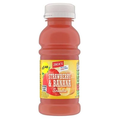 Jack's Strawberry & Banana Smoothie 250ml | Case of 8