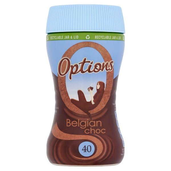 Options Instant Belgian Hot Chocolate Drink 220g | Case of 6
