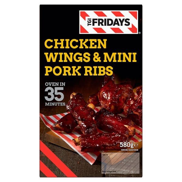 TGI Fridays Chicken Wings & Mini Pork Ribs 580g | Case of 1