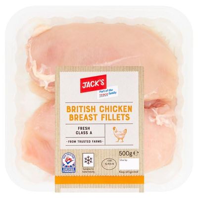 Jack's British Chicken Breast Fillets 500g | Case of 1
