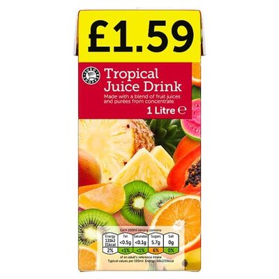 Euro Shopper Tropical Juice Drink 1 Litre | Case of 12