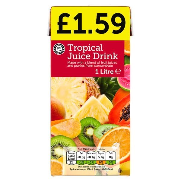 Euro Shopper Tropical Juice Drink 1 Litre | Case of 12