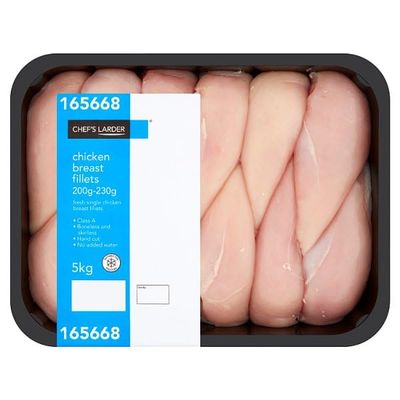 Chef's Larder Chicken Breast Fillets 200g-230g 5kg | Case of 1