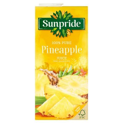 Sunpride 100% Pure Pineapple Juice from Concentrate 1 Litre | Case of 12