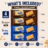 Oaty Crunch Cream Biscuit Variety Pack of 4 Chocolate & Milk Flavour Cream Filled Oat Biscuits, Snack Hamper Bundle, 2 Packs of Each, 4 x 100g (Total 400 g) with Thank You Card view 2