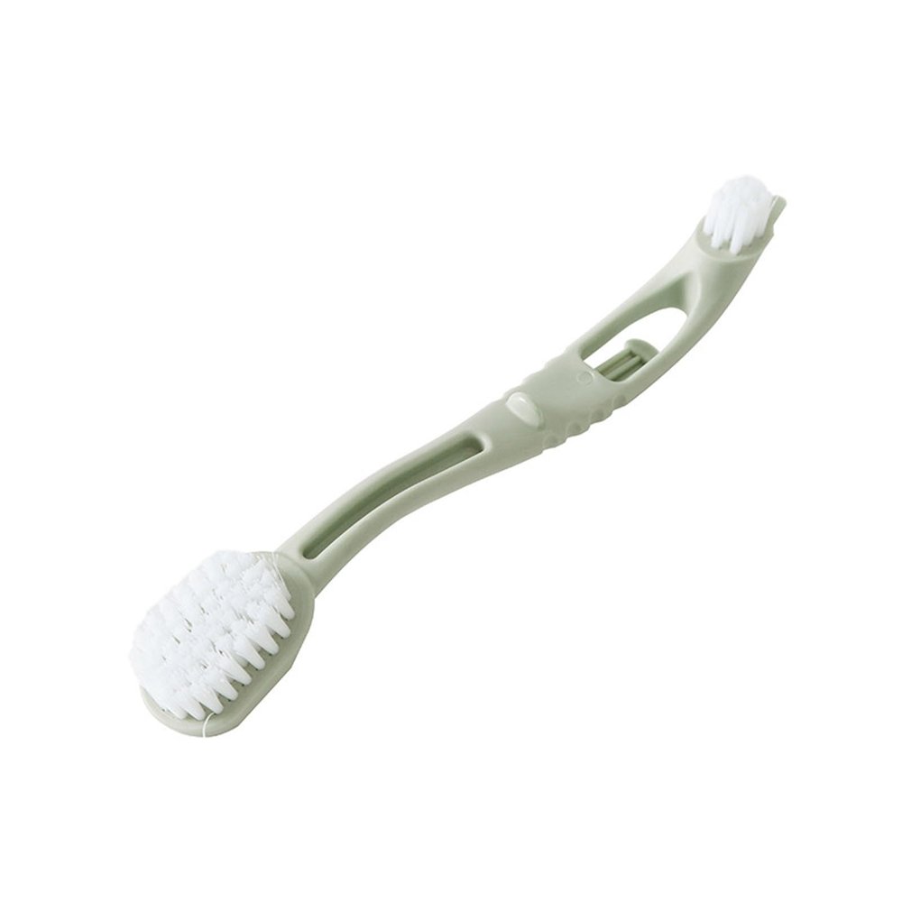 Crevice Cleaning Brush Solid Color Hanging Double Head Long Handle Cleaning Shoe Brush Shoe for Washing Shoes Soft 486