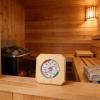 Accuracy Wooden Temperature Humidity Gauges with Easy Installation Thermometers Hygrometer for Room & Sauna Temperature Humidity Meter view 4