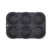 FUBESK 6 Cavity Silicone Hamburger Bun, Non- Bread Pan Even Baking, Flexible Burger Tray With Vented Design, Grey, 345X235Cm view 1