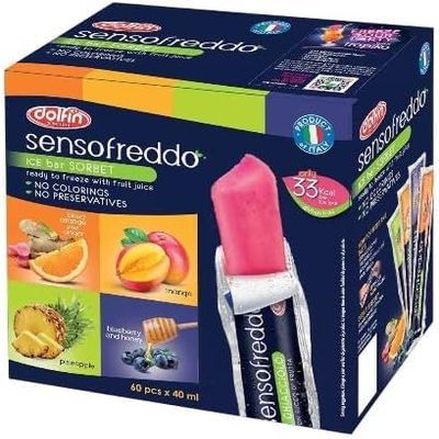 Sensofreddo Sorbit Ice Lollies | Refreshing Italian Frozen Ice Treats | Fruity Flavoured Cooling Ice Pops | Perfect Summer Snack for Kids & Adults | Multipack Frozen Dessert