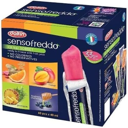 Sensofreddo Sorbit Ice Lollies | Refreshing Italian Frozen Ice Treats | Fruity Flavoured Cooling Ice Pops | Perfect Summer Snack for Kids & Adults | Multipack Frozen Dessert