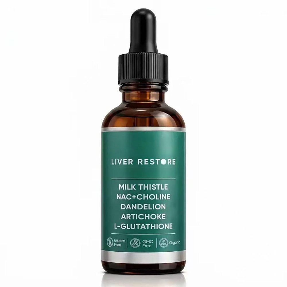 Liver Restore Iiquid Eases Bloating and DigestionRestores Mental Clarity & Focus,Boosts EnergyLiver Cleanse & Immune Health
