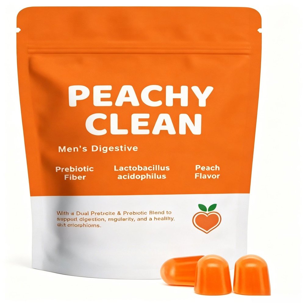Men's Cleansing Prebiotic Gummies - Peach Flavor,