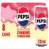 Pepsi Cola Carbonated Soft Drink Cans Pack of 8 (330 ml Each) | Classic Refreshing Beverage | Perfect for Sharing & Celebrations (Pepsi Strawberries 'n' Cream Soft Drink Cans 8x330ml) view 1