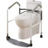 Foldable Toilet Safety Rail with Footplate, Height Adjustable Grab Bar for Elderly & Disabled, Universal Fit, Bathroom Safety view 1