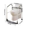 Foldable Toilet Safety Rail with Footplate, Height Adjustable Grab Bar for Elderly & Disabled, Universal Fit, Bathroom Safety view 2