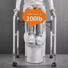 Foldable Toilet Safety Rail with Footplate, Height Adjustable Grab Bar for Elderly & Disabled, Universal Fit, Bathroom Safety view 4
