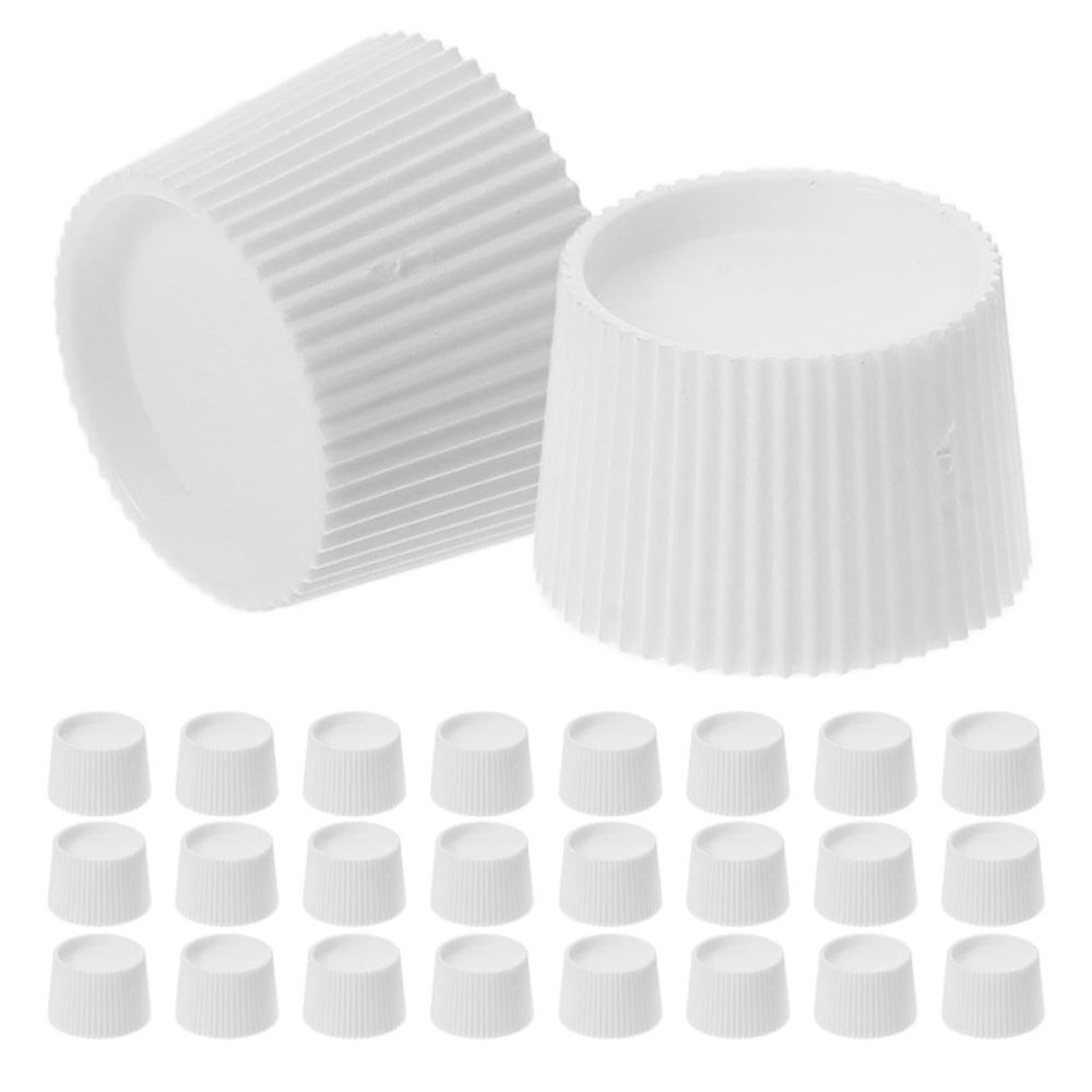 FreshCart Basics 50pcs White Screw-on Toothpaste Caps Replacement Toothpaste Lids Reusability and Stylish Appearance for Tubes Easy to Use and Maintains Cleanness