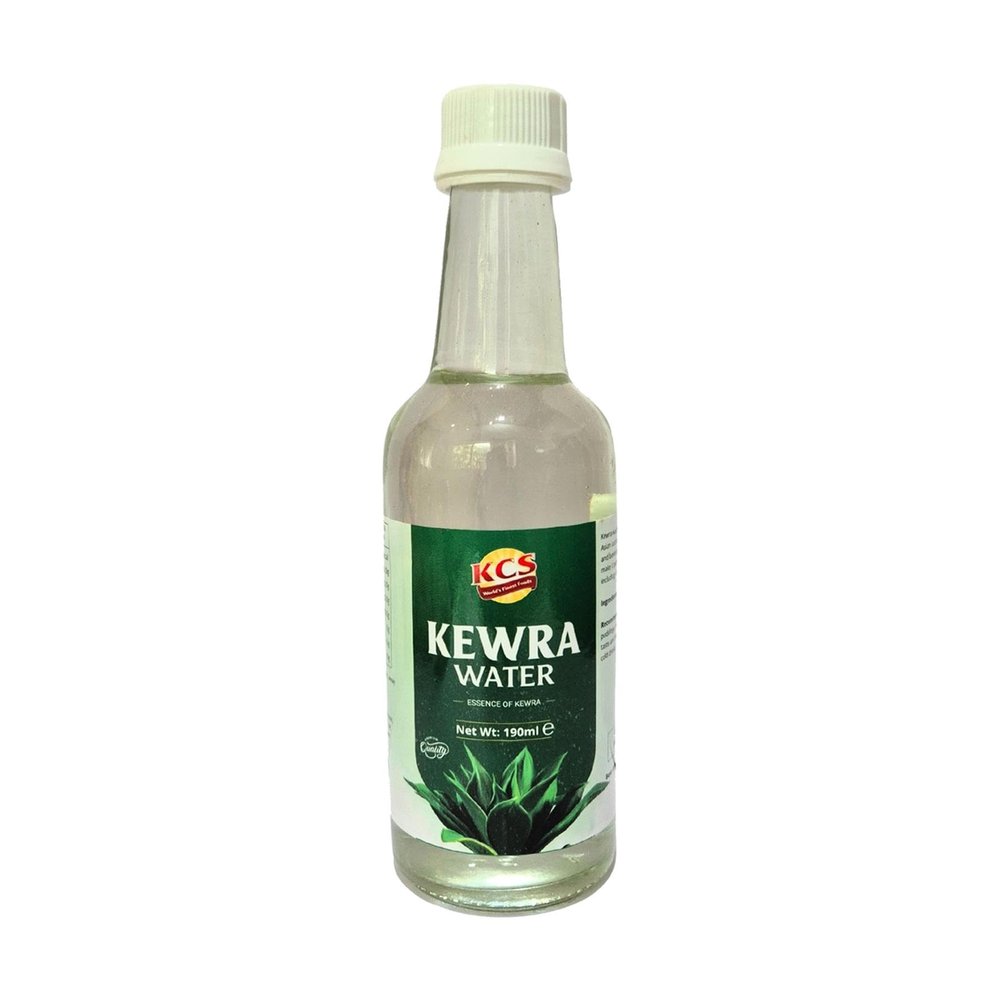 KCS Kewra Water 190ml | Flavoured Water | Suitable for Desserts, Sweets & Beverages | Food Grade Kewra Water | 190ml Bottle