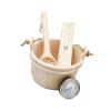 Baoblaze Sauna Bucket and Ladle Set Wooden Bucket Large Capacity Versatile Sturdy for Men Women for Sauna Steaming Accessory Set view 1