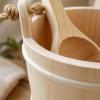 Baoblaze Sauna Bucket and Ladle Set Wooden Bucket Large Capacity Versatile Sturdy for Men Women for Sauna Steaming Accessory Set view 3