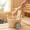 Baoblaze Sauna Bucket and Ladle Set Wooden Bucket Large Capacity Versatile Sturdy for Men Women for Sauna Steaming Accessory Set view 4