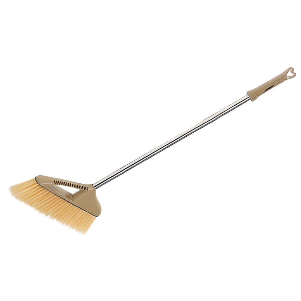 Riuulity Hair Dust Broom, Floor Sweeping Broom Bathroom with Water Scraper for Kitchen Living Room Garage