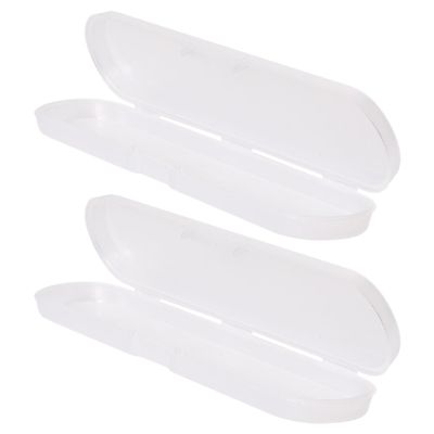 FONDOTIN 2pcs White Plastic Digital Thermometer Storage Box with Good Workmanship, Small Protective Case for Organizing and Carrying Your Thermometer, for Home Use