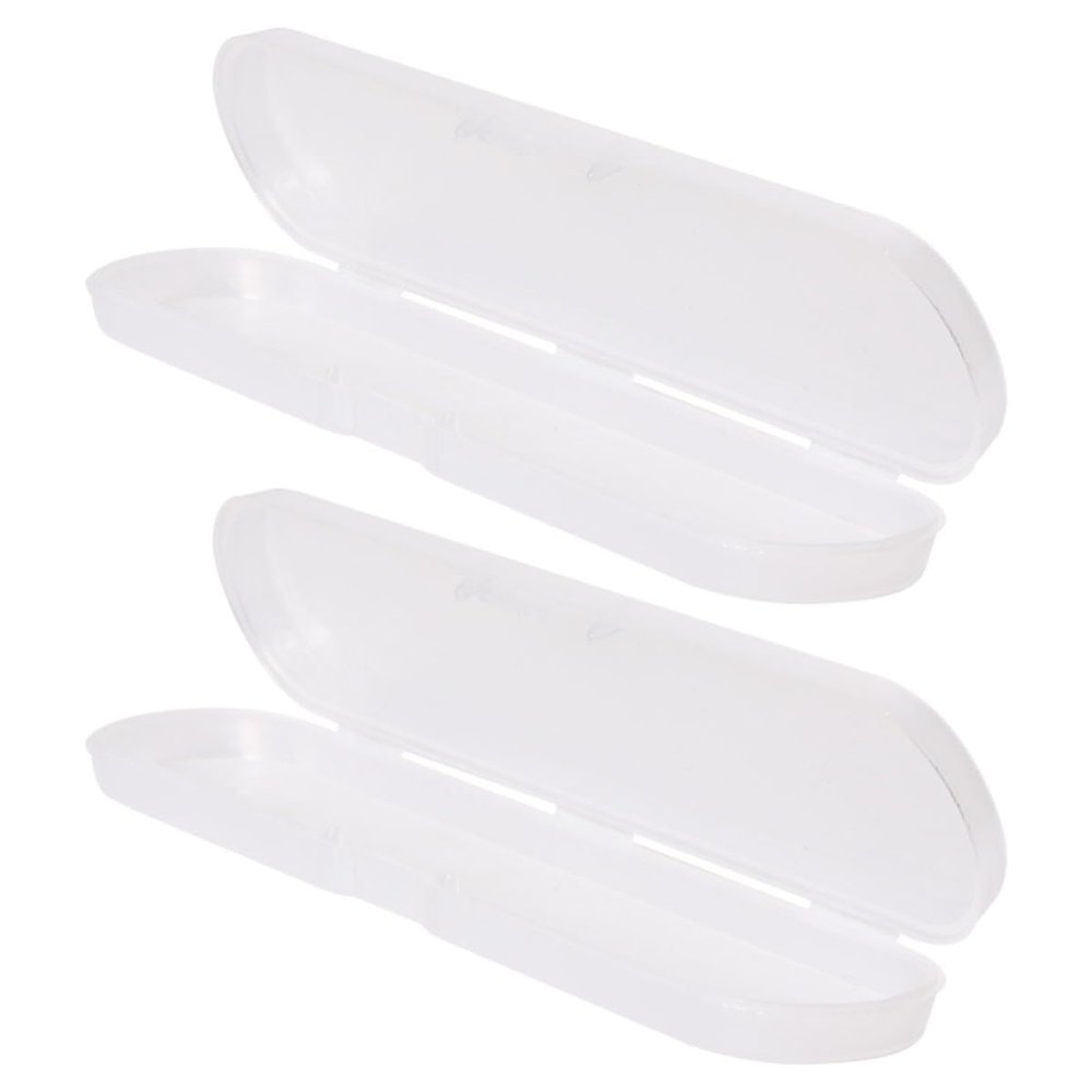 FONDOTIN 2pcs White Plastic Digital Thermometer Storage Box with Good Workmanship, Small Protective Case for Organizing and Carrying Your Thermometer, for Home Use