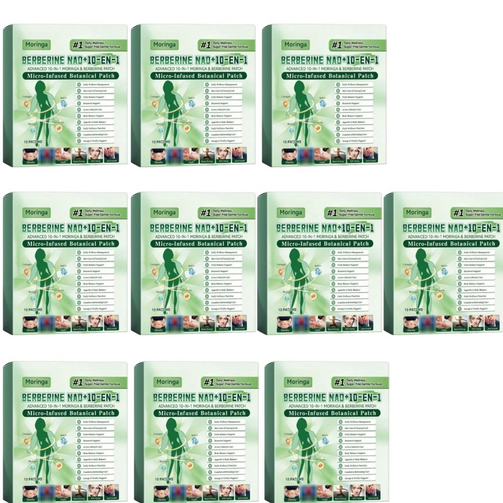 Botanical Patch 10-in-1 Berberine, NAD+ and Moringa - Natural Support for Metabolism, Energy and General Wellness