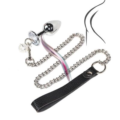 Fun Metal Lead Set with Gemstone Jewellery, Home Entertainment Accessories for Buttock Stretching Gifts for Couples-Q