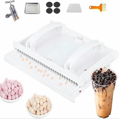 Tapioca Pearls Forming Machine, DIY Tapioca Pearl Maker Tool, Manual Pearl Maker for Boba, 3-12mm Taro Ball Rubbing Board