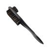 MQPALZKD Three Sided Rubber Bands Used to Apply Shoe Polish Black Wood Pigskin Bristle Brush view 1