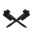 MQPALZKD Three Sided Rubber Bands Used to Apply Shoe Polish Black Wood Pigskin Bristle Brush view 2