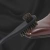MQPALZKD Three Sided Rubber Bands Used to Apply Shoe Polish Black Wood Pigskin Bristle Brush view 3