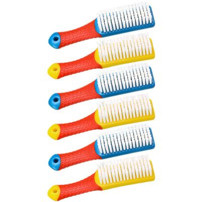 Baluue 6pcs Shoe Cleaning Brushes for Clothes and Shoes with Comfortable Plastic Grip, Effective Cleaning Scrub Brush Set for Kitchen and Toilet Use