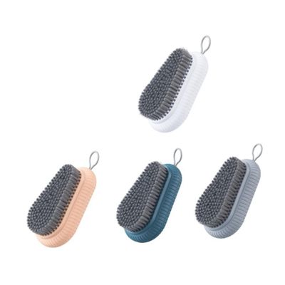 Alipis 4pcs Portable Household Cleaning Brushes for Laundry and Clothes Washing, Abs Material Sturdy Bristles, No Easy Deformation, for Bathroom and Kitchen Use Random Color