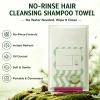 Rinse-Free Hair Cleansing Shampoo Towel,Waterless Shampoo,Portable Scalp Wipes,Ready to Use,Gentle Formula,Clean and Refreshing,for Travel,Gym,Camping,Busy Mornings (5-Pack) view 2