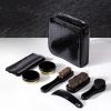 MQPALZKD Hotel Leather Shoes Oil Shoe Brush Set Soft Hair Horse Bristle Polishing Tool Black view 2