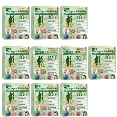 10-in-1 Nano MicroNeedle Patch with NAD+, Moringa and Berberine Support - Nano Technology for Metabolism, Vitality and Skin Firming