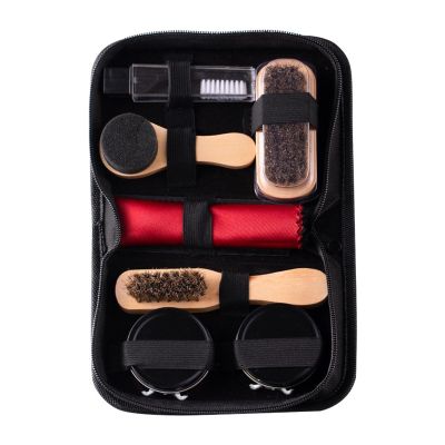 MQPALZKD Tools Shoe Polish Brush Set With Bag Convenient Felt Storage