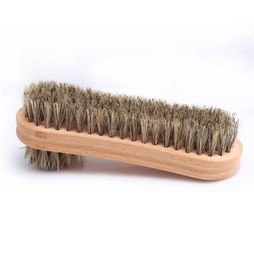 MQPALZKD Mane Shoes Brush Wooden Handle Shine Polish Bristle Hair Buffing Home