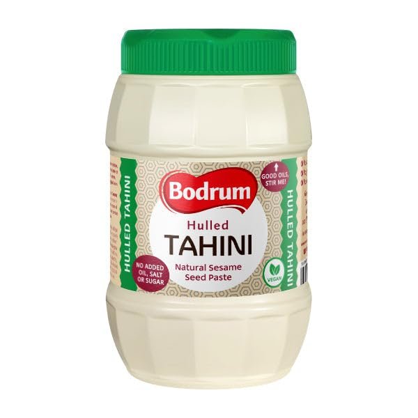 Bodrum Hulled Tahini Natural Sesame Seed Paste, Vegan, No Added Oil Salt or Sugar, 900g