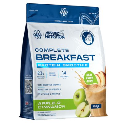 Applied Nutrition - Complete Breakfast Smoothie - 23g Protein - Best Breakfast Shake - Best Protein Smoothie - Daily Nutrition Support - (490g 14 Servings) (Apple & Cinnamon)