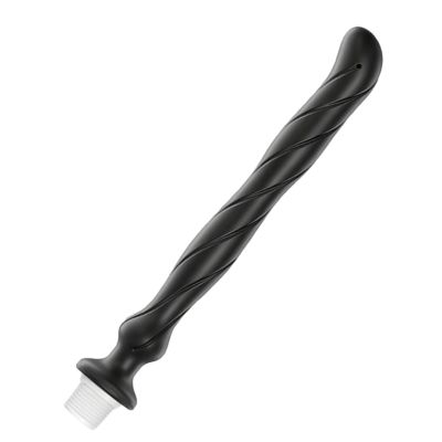 Shower Enema Douche Nozzle, Silicone Anal Douche with Spiral Texture and Multi-Size Beads, Enema Shower Hose Attachment for Personal Cleansing, Silicone Enema Cleaner, 9.6 in / 24.5 cm