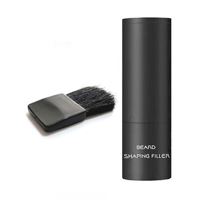 Beard Shadow Powder Instant Stain-Proof Root Touchup Beard Shaping Filler for Thinning Black