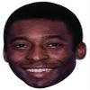 FoxyPrinting Pele Face Mask Brazil Football Legend Inspired Card Face Mask, Soccer Fan Party Accessory, Sports Supporter Prop, Football Gift for Fans, Ready to Wear view 1